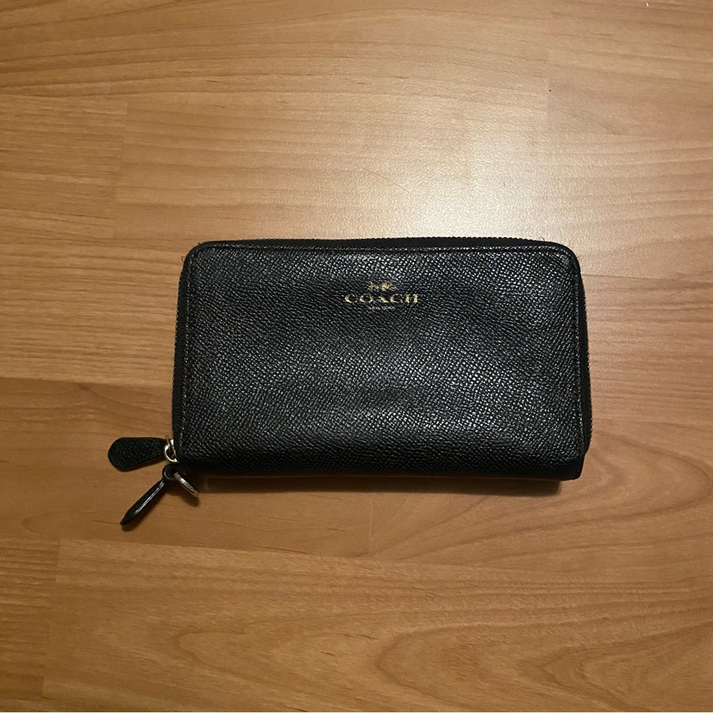 Black Leather Coach Wallet